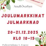 Marketanpuiston JOULUMARKKINAT 20.-21.12.2025 klo 10-15
